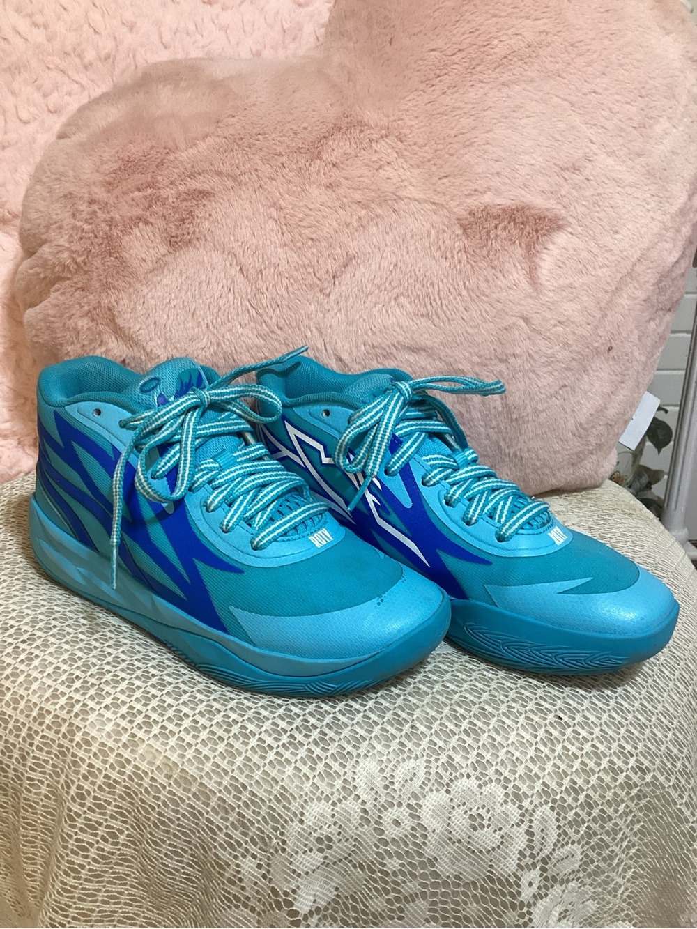 Puma Lamello ROTY Turquoise High-Top Athletic Sneakers